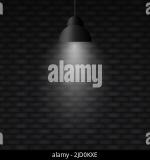 Lichteffekt auf Wandhintergrund. Modernes Bild. Vektorhintergrund Stock Vektor