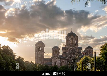 Bild der Kirche des heiligen Markus in der Innenstadt von belgrad, serbien. Die St. Mark Kirche oder die St. Mark Kirche ist eine serbisch-orthodoxe Kirche in der Stockfoto