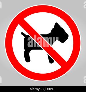 Hunde dürfen nicht beschilderter sein Stock Vektor