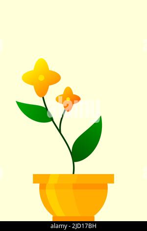 In- und Außenbereich Landschaftsgarten Topfpflanzen isoliert auf Weiß. Vektor-Set grüne Pflanze im Topf, Abbildung der Blüte des Blumentopfes Stock Vektor