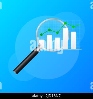 Moderne Ikone für Konzeptdesign. Diagrammkonzept. Flache Vektorgrafik Stock Vektor