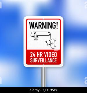 Sicherheitsvideo, tolles Design für jeden Zweck. Isometrische Vektordarstellung. Sicherheitsschutzkonzept Stock Vektor