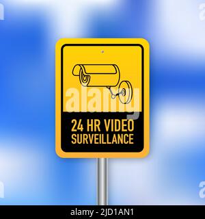 Sicherheitsvideo, tolles Design für jeden Zweck. Isometrische Vektordarstellung. Sicherheitsschutzkonzept Stock Vektor