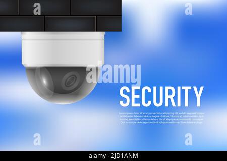 Sicherheitsvideo, tolles Design für jeden Zweck. Isometrische Vektordarstellung. Sicherheitsschutzkonzept Stock Vektor