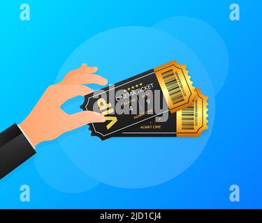 VIP Club Karten in der Hand, Mitglieder nur Gold Band, Design, Vektor-Illustration Stock Vektor