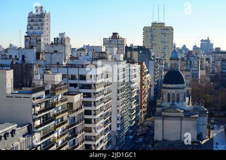 Flaggen-Denkmal, Monumento Historico Nacional a la Bandera, Blick auf die Stadt vom Turm aus, Rosario, Provinz Santa Fe, Argentinien Stockfoto