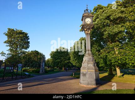 Memorial Clock Albert Park Middlesbrough Stockfoto