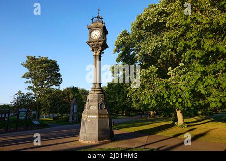 Memorial Clock Albert Park Middlesbrough Stockfoto