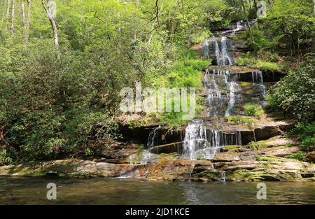 Tom Branch Falls - North Carolina Stockfoto