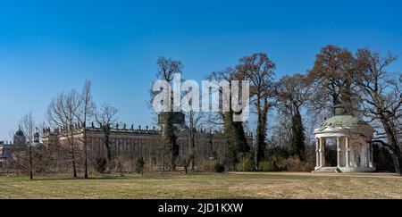 Freundschaftstempel und Pavillon im Sanssouci Park, Potsdam, Brandenburg, Deutschland Stockfoto