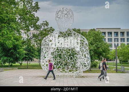 Skulpturenkörper des Wissens, Goethe-Universität, Westend Campus, Frankfurt am Main, Hessen, Deutschland Stockfoto