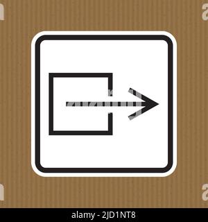 Ausgang Nicht-Elektrisches Symbolschild, Vektorgrafik, Auf Weißem Hintergrund Isolieren. EPS10 Stock Vektor