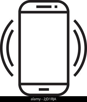 Symbol für klingelnde Smartphone-Leitung. Rufzeichen Stock Vektor