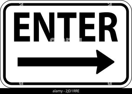 Rechte Pfeiltaste Auf Weißem Hintergrund Eingeben Stock Vektor