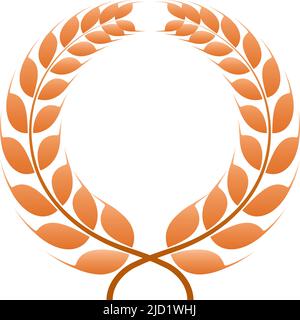 Anhänger mit Vintage-Kranz. Zertifikat-Emblem. Luxuriöses Logo Stock Vektor