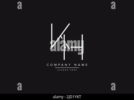 Buchstabensymbol Logo KH oder HK Stock Vektor