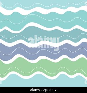 Abstrakter Hintergrund mit bunten geometrischen Formen. Nahtloses Regenbogenmuster. Gradientenwellen, Linien, dynamische Formen. Design für Poster, Stoff Stock Vektor