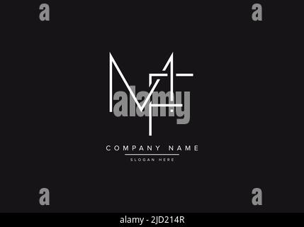 MF, abstraktes Monogramm Vektor-Logo-Design, Anfangslogo, Linienkunst, Logo, Vektor, alphabet-Logo, Alphabet-Vektor, Stock Vektor