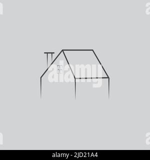 Startseite Immobilien Linie Symbol Logo für Unternehmen Stock Vektor