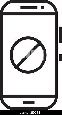 Symbol „kein Signal“ auf dem Telefonbildschirm Stock Vektor