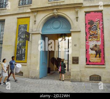 Paris, Frankreich. 17.. Juni 2022. Ausstellung „Incursions Sauvages“ im Jagdmuseum in Paris, Frankreich am 15. Juni 2022. Vom 12. April bis zum 11. September 2022 übernehmen sieben Straßenkünstler die verschiedenen Räume des Musée de la Chasse et de la Nature in Paris, um neue Arbeiten für die Ausstellung „Incursions sauvage“ zu präsentieren. Foto von Karim Ait Adjedjou/ABACAPRESS.COM Quelle: Abaca Press/Alamy Live News Stockfoto