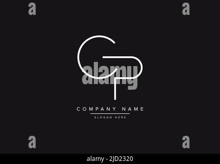 CP, abstraktes Monogramm Vektor Logo Design, Initial Logo, Line Art, Logo, Vektor, alphabet-Logo, Alphabet-Vektor, Stock Vektor