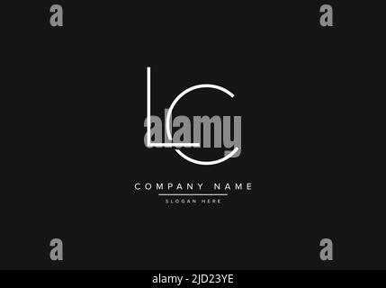 LC-Linienkunst-Logo, abstrakte Monogramm-Buchstaben-Logo-Vektorgrafik Stock Vektor