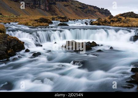 Fossalar River, Island. Stockfoto
