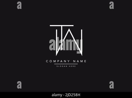 TW Line Art Logo, abstrakte Monogramm Buchstaben Logo Vektor Illustration Stock Vektor