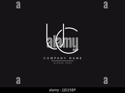 UC Line Art Logo, abstrakte Monogramm Buchstaben Logo Vektor Illustration Stock Vektor