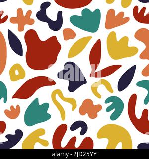 Collage aus organischen Formen. Abstraktes Nahtmuster Stock Vektor