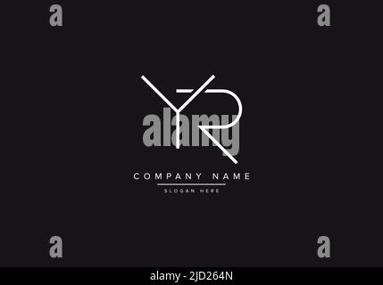 YR Linie Art Logo, abstrakte Monogramm Buchstaben Logo Vektor Illustration Stock Vektor