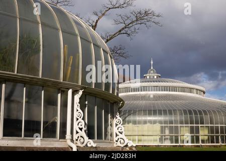 The Kibble Palace at Botanic Gardens, in Glasgow, Schottland, 8. April 2022. N55 52,699' W4 17,375' Stockfoto