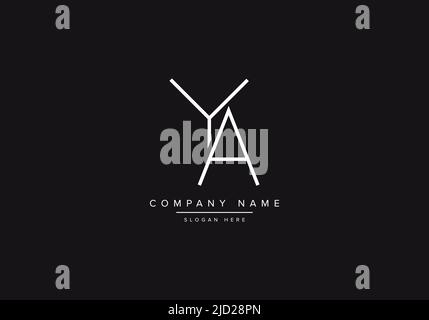 Alphabet Buchstabe Symbol Logo Ya Stock Vektor