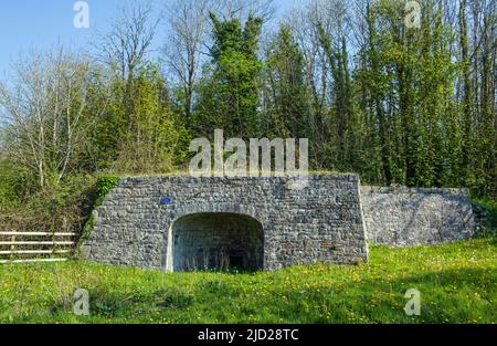 Kalkofen, nicht mehr verwendet, auf dem Weg nach Parkmill auf der Gower Peninsula, South Wales Stockfoto