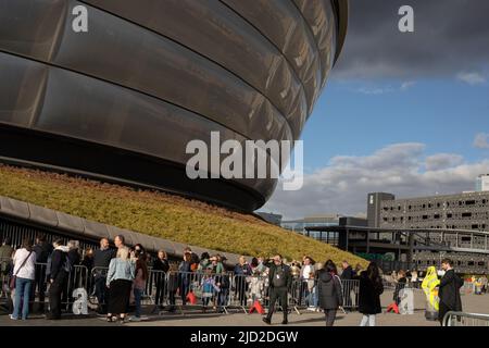 OVO Hydro und River Clyde Szenen, in Glasgow, Schottland, 9. April 2022. N55 51,594' W4 17,072' Stockfoto