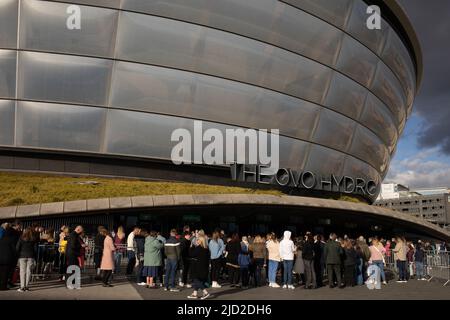 OVO Hydro und River Clyde Szenen, in Glasgow, Schottland, 9. April 2022. N55 51,580' W4 17,135' Stockfoto