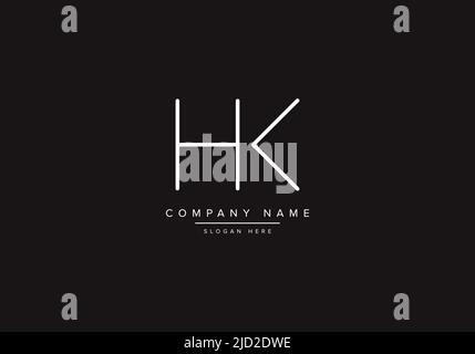 HK Logo Design Vektor Illustration Vorlage. Stock Vektor