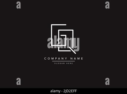 GQ Logo Design Vektor Illustration Vorlage. Stock Vektor