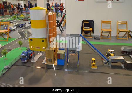 Modell einer Betonanlage. Modellbaumesse in Bad Salzuflen 2022 Stockfoto