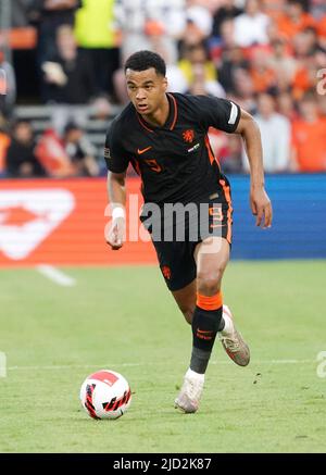 Cody Gakpo der Niederlandewährend des UEFA Nations League-, League A-, Gruppe-4-Spiels zwischen den Niederlanden und Wales am 11. Juni 2022 im Feijenoord De Kuip-Stadion in Rotterdam, Niederlande Foto von SCS/Soenar Chamid/AFLO (HOLLAND OUT) Stockfoto