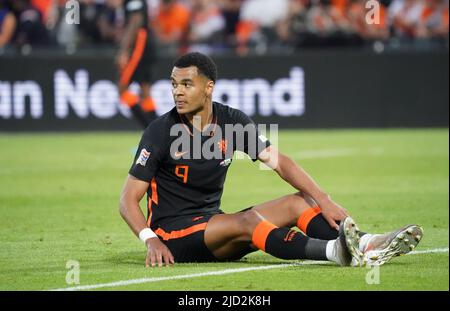 Cody Gakpo der Niederlandewährend des UEFA Nations League-, League A-, Gruppe-4-Spiels zwischen den Niederlanden und Wales am 11. Juni 2022 im Feijenoord De Kuip-Stadion in Rotterdam, Niederlande Foto von SCS/Soenar Chamid/AFLO (HOLLAND OUT) Stockfoto