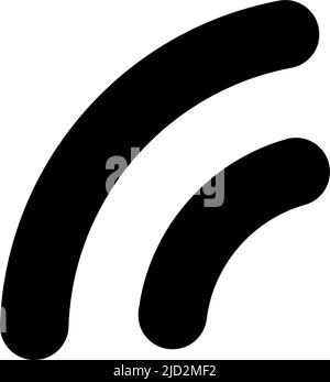 Symbol für Radio und Schallwellen. Internetkommunikation. Bearbeitbarer Vektor. Stock Vektor