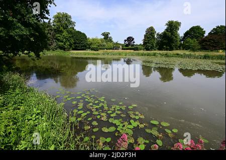 Hever, Kent, UK- Juni 17 2022: Hever Castle in kent das Elternhaus von Anne Boleyn. Stockfoto