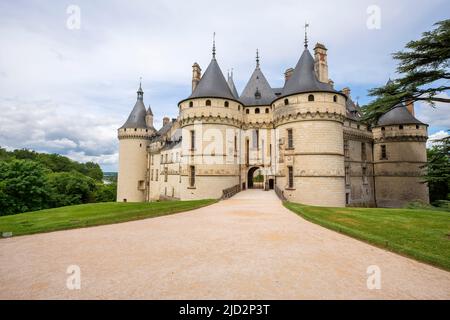 Le Chateau de Chaumont-sur-Loire. Domaine de Chaumont-sur-Loire, Centre-Val de Loire, Frankreich. Stockfoto