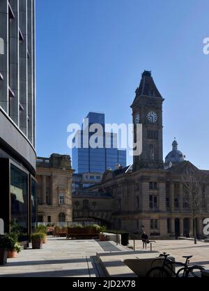 Übersicht vom Victoria Square. 103 Colmore Row, Birmingham, Großbritannien. Architekt: Doone Silver Kerr, 2022. Stockfoto