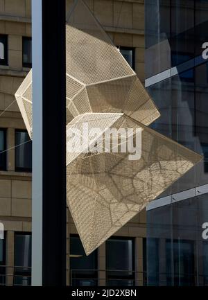 Kunstwerke von John Pickering. 103 Colmore Row, Birmingham, Großbritannien. Architekt: Doone Silver Kerr, 2022. Stockfoto