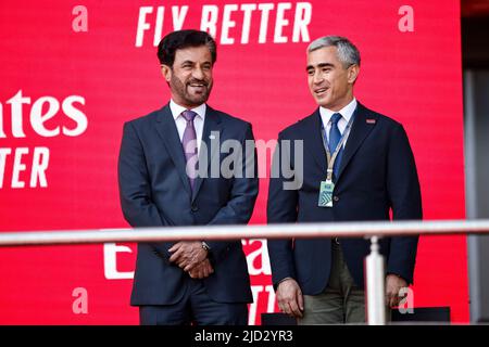 Mohammed Ben Sulayem (VAE, Präsident der FIA), großer Preis von Aserbaidschan F1 auf dem Baku City Circuit am 12. Juni 2022 in Baku, Aserbaidschan. (Foto mit ZWEI HOHEN Bildern) Stockfoto