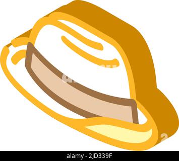 Elegance hat isometrische Symbol Vektor Illustration Stock Vektor