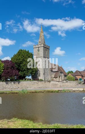 Die Pfarrkirche St. James, Staunton Court, Staunton, Gloucestershire, England, Vereinigtes Königreich Stockfoto